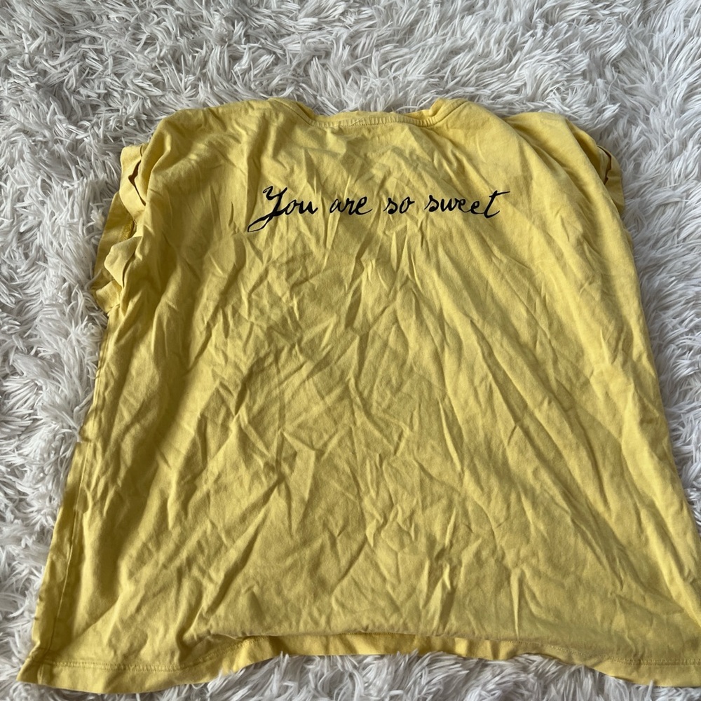 Yellow Strawberry Graphic Tee - Women Tops - Picture 3 of 3